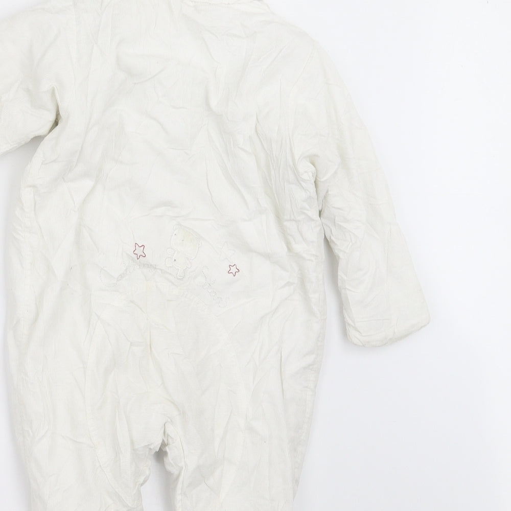 Marks and Spencer Baby White   Jacket Snowsuit Size 6-9 Months