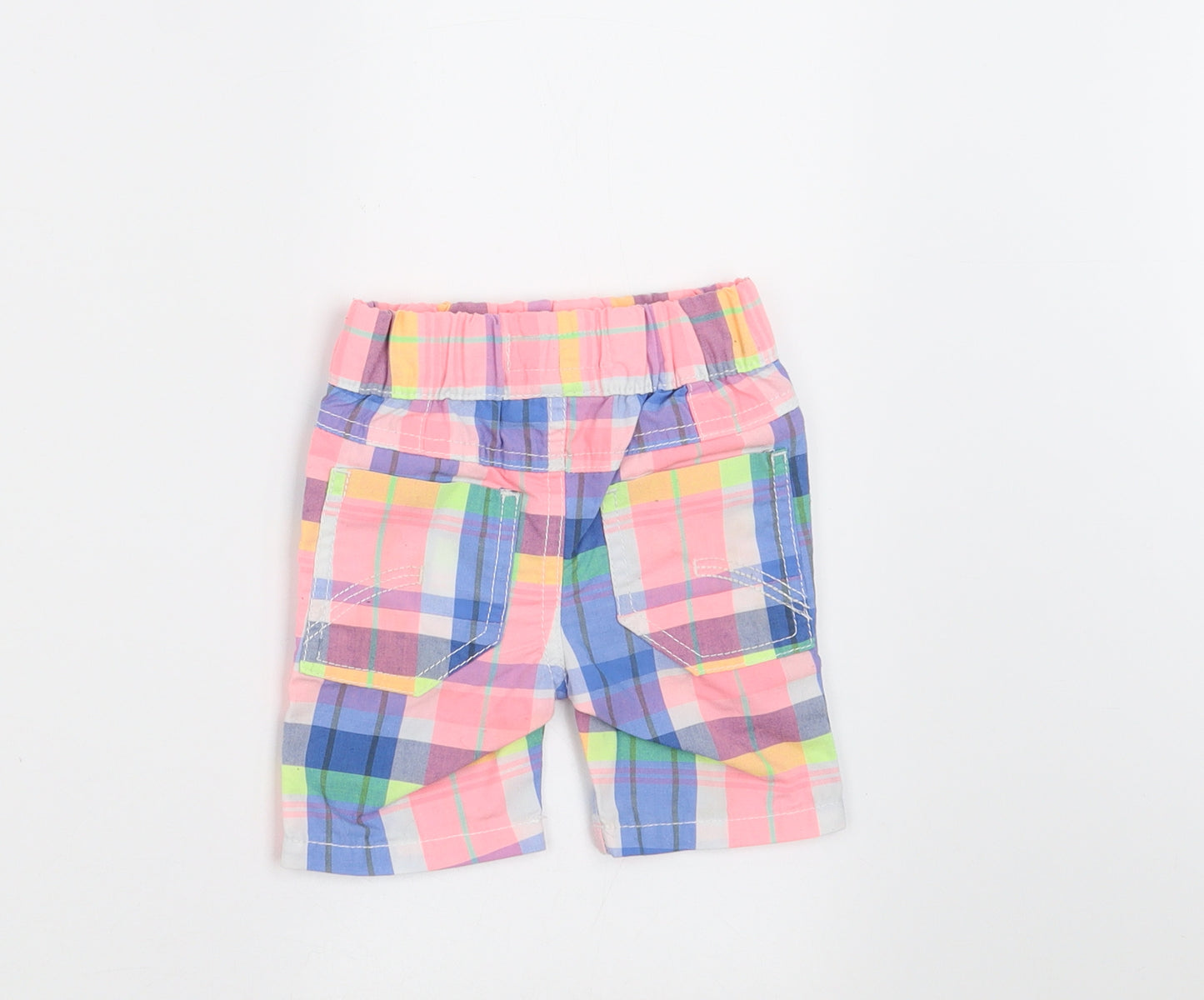 NEXT Boys Multicoloured Check  Cropped Trousers Size 6-9 Months  - shorts
