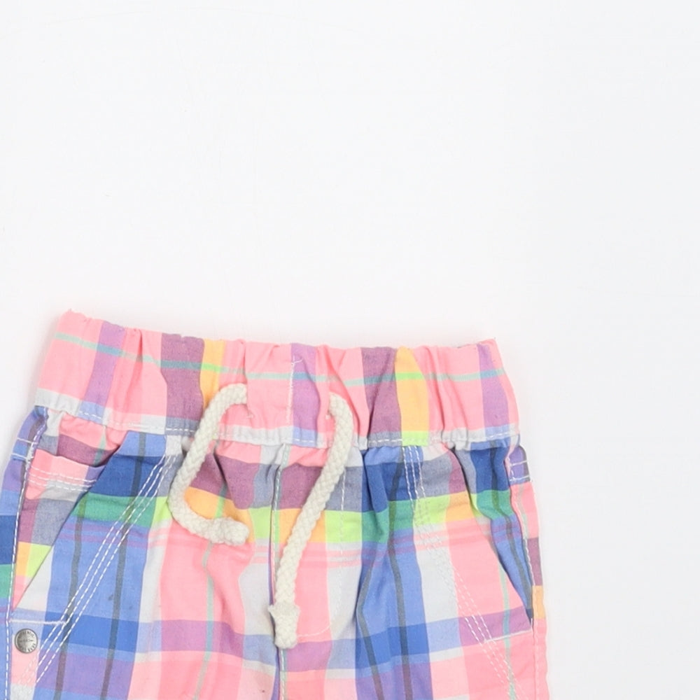 NEXT Boys Multicoloured Check  Cropped Trousers Size 6-9 Months  - shorts