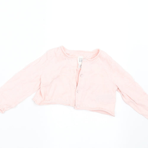Gap Girls Pink   Cardigan Jumper Size 6-9 Months