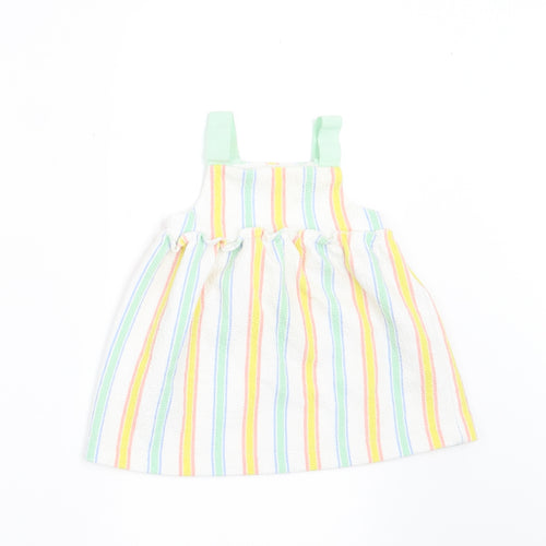 Zara Girls White Striped  A-Line  Size 3-6 Months