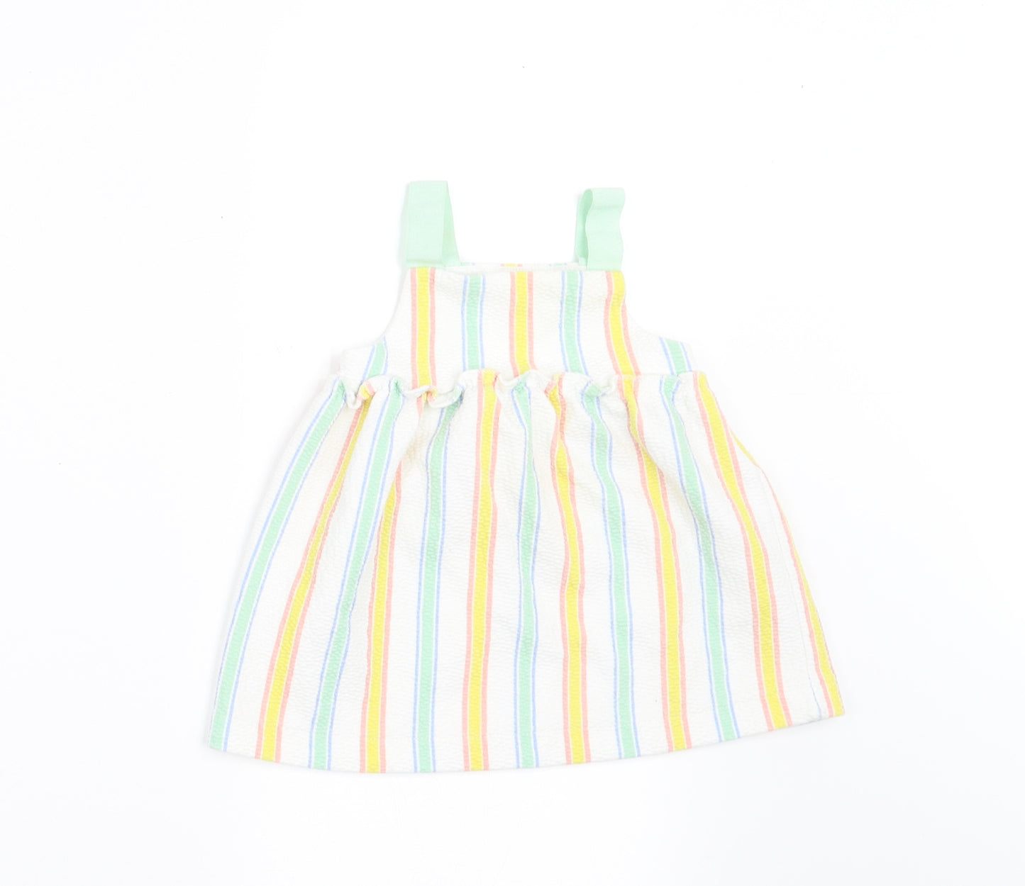 Zara Girls White Striped  A-Line  Size 3-6 Months