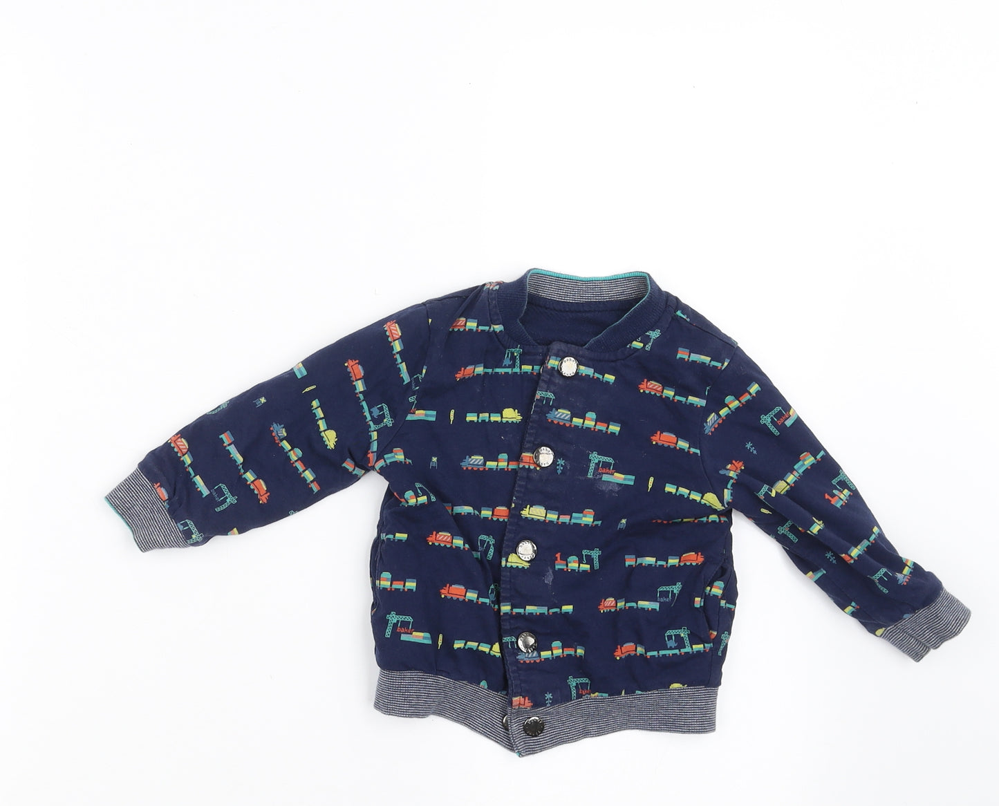 Ted Baker Boys Blue Geometric  Jacket  Size 12-18 Months  - Reversible