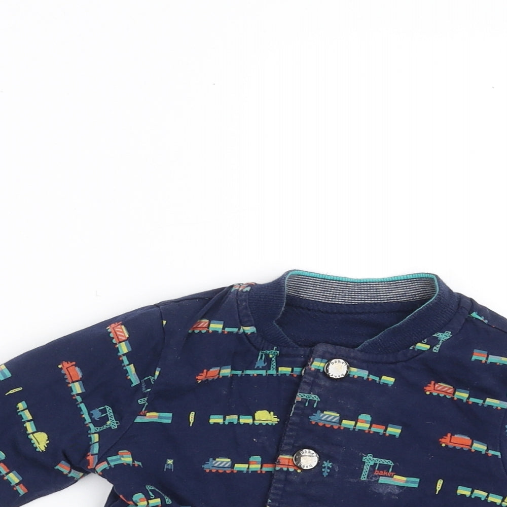 Ted Baker Boys Blue Geometric  Jacket  Size 12-18 Months  - Reversible