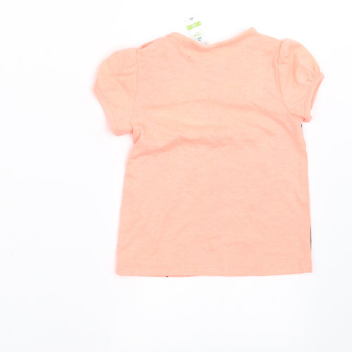 C&A Girls Orange   Basic T-Shirt Size 12 Months  - MINNIE MOUSE