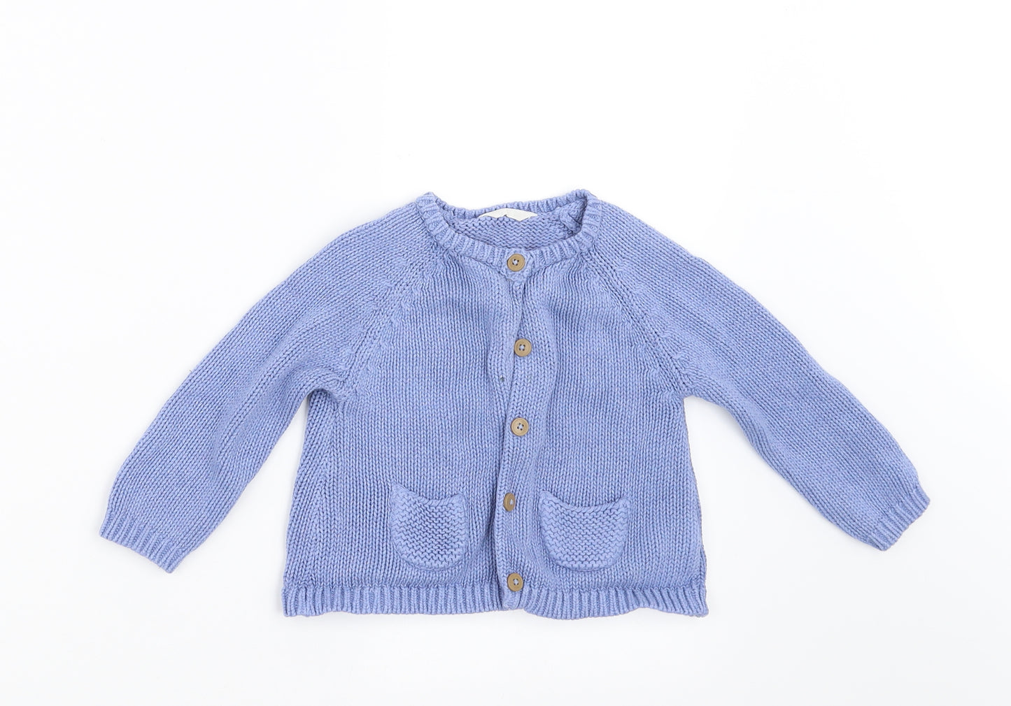 John Lewis Girls Blue   Cardigan Jumper Size 9-12 Months