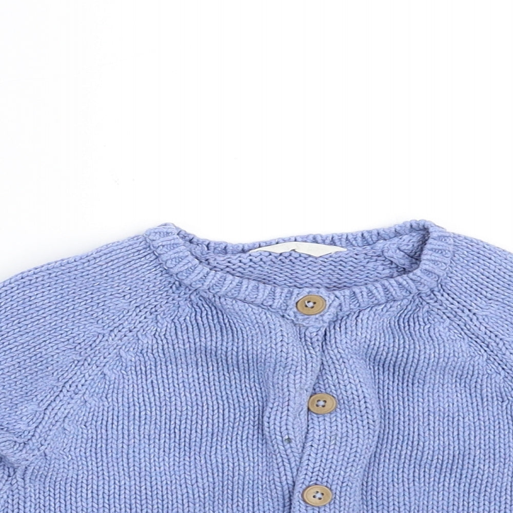 John Lewis Girls Blue   Cardigan Jumper Size 9-12 Months