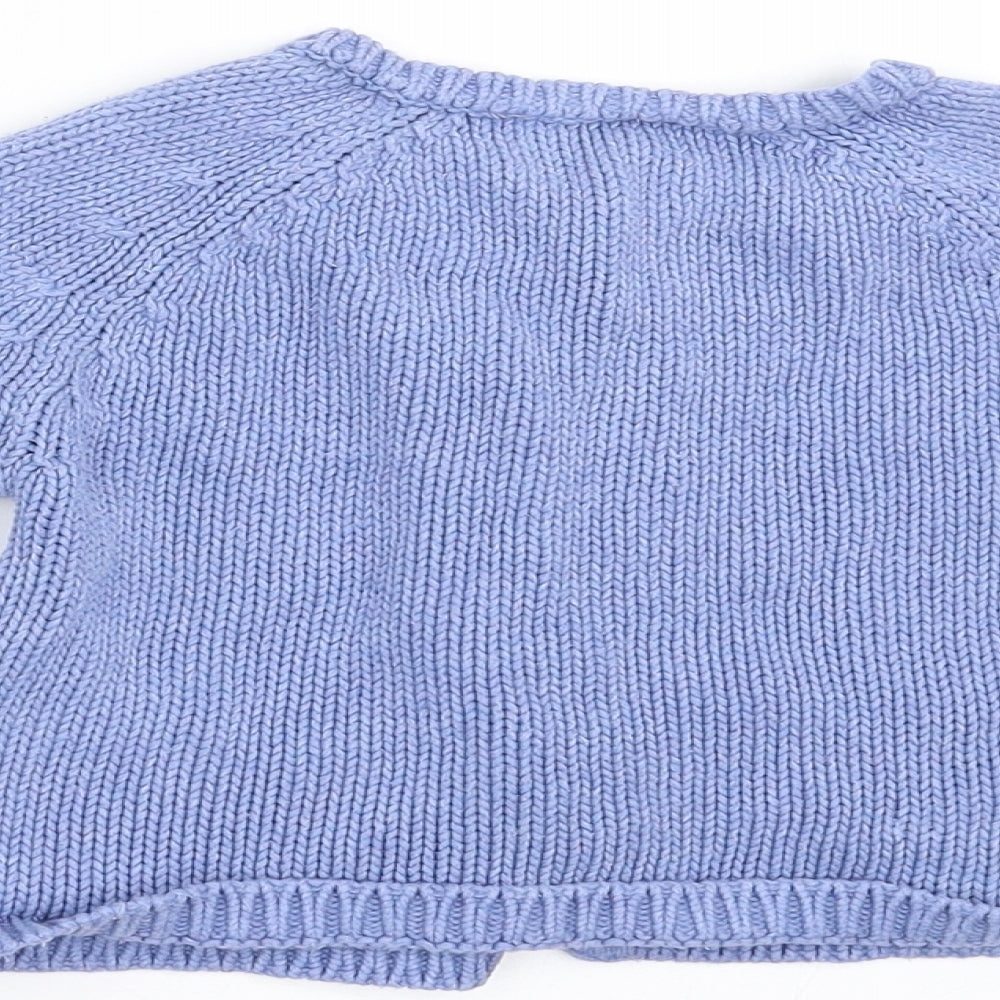 John Lewis Girls Blue   Cardigan Jumper Size 9-12 Months