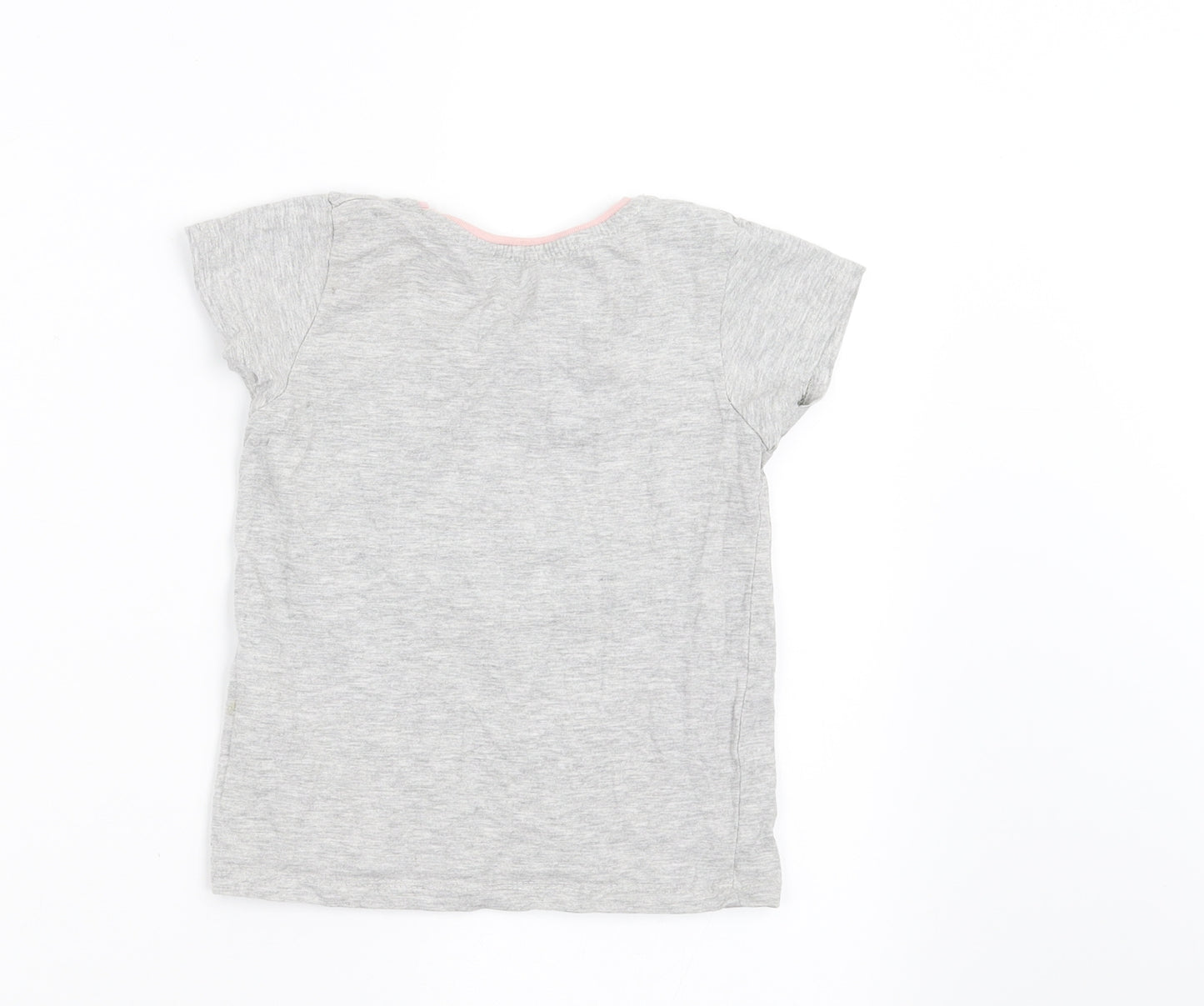 Primark Girls Grey   Basic T-Shirt Size 4-5 Years  - bonjour