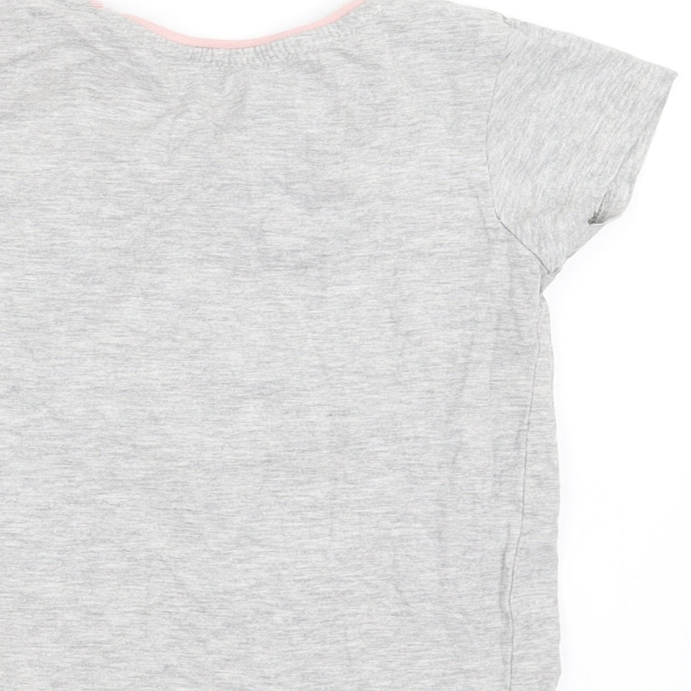 Primark Girls Grey   Basic T-Shirt Size 4-5 Years  - bonjour