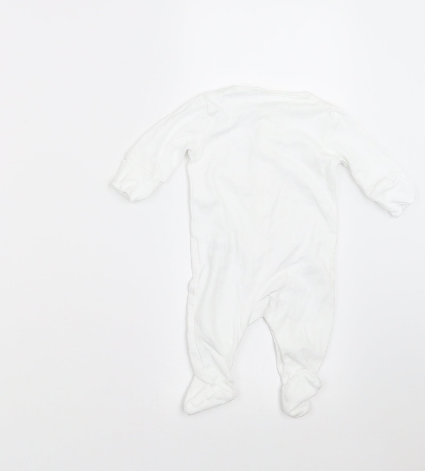 NEXT Baby White   Babygrow One-Piece Size Newborn  - BUILT IN MITTENS