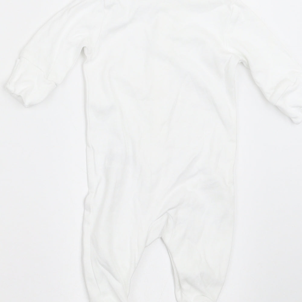 NEXT Baby White   Babygrow One-Piece Size Newborn  - BUILT IN MITTENS