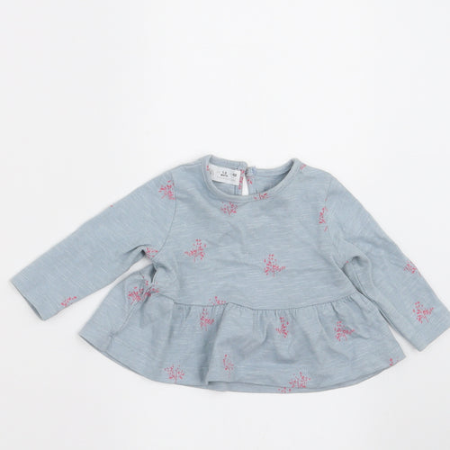 Zara Girls Blue Floral  A-Line  Size 0-3 Months