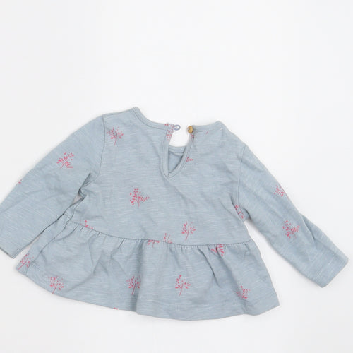 Zara Girls Blue Floral  A-Line  Size 0-3 Months