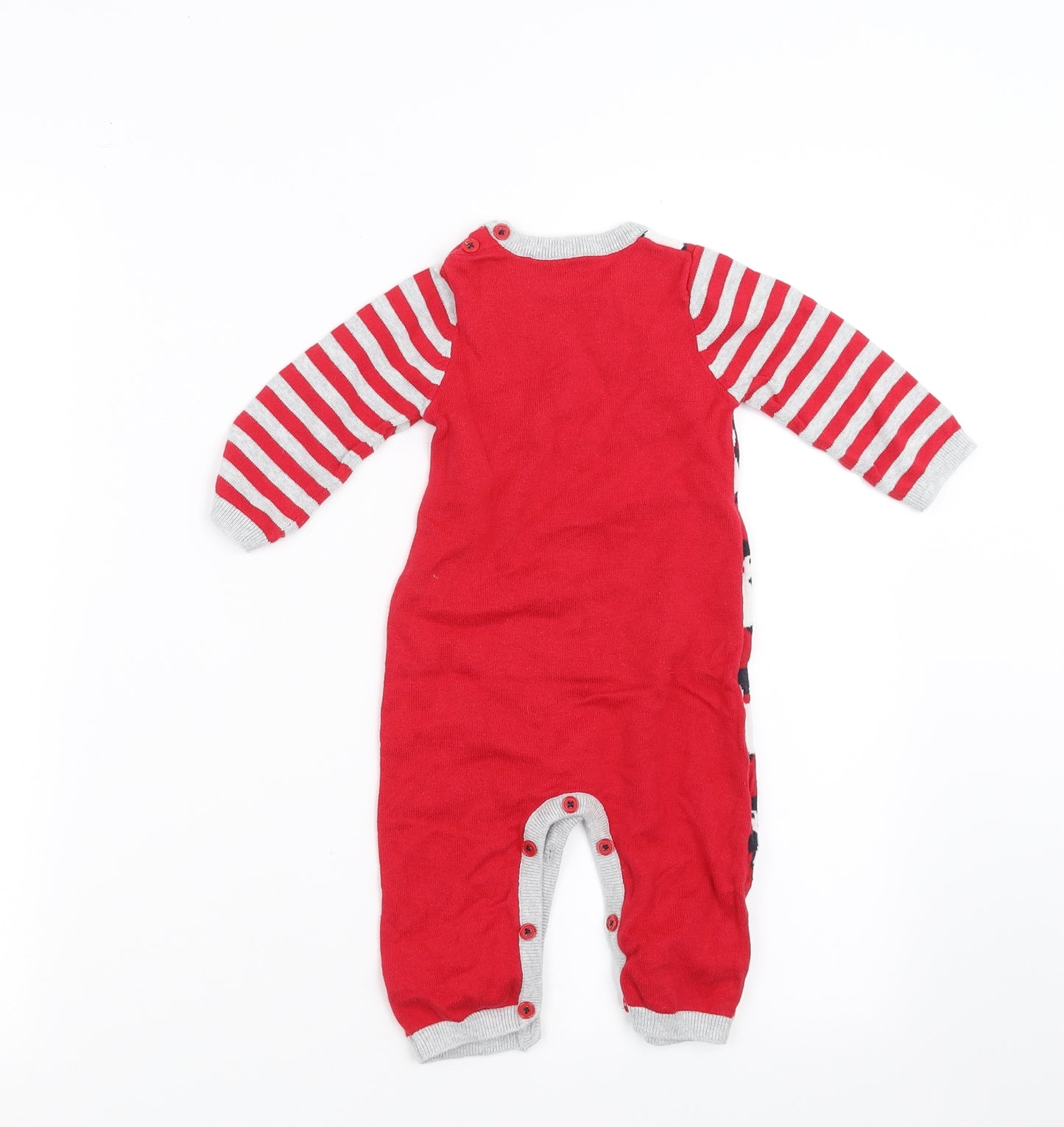 George Baby Red Geometric  Romper One-Piece Size 6-9 Months  - PENGUIN