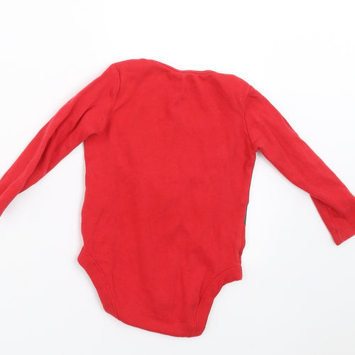 TU Baby Red   Basic T-Shirt Size 12-18 Months  - santa's little helper