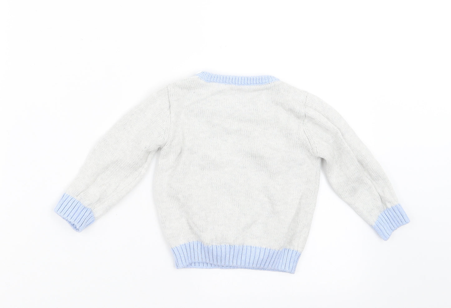 TU Boys Grey   Pullover Jumper Size 3-6 Months  - TEDDY BEAR