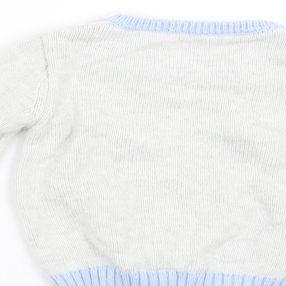 TU Boys Grey   Pullover Jumper Size 3-6 Months  - TEDDY BEAR