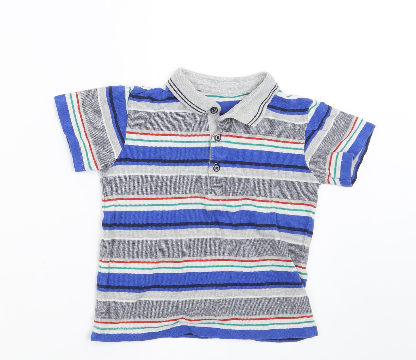 Matalan Boys Grey Spotted  Basic Polo Size 3-4 Years