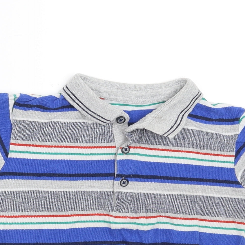 Matalan Boys Grey Spotted  Basic Polo Size 3-4 Years