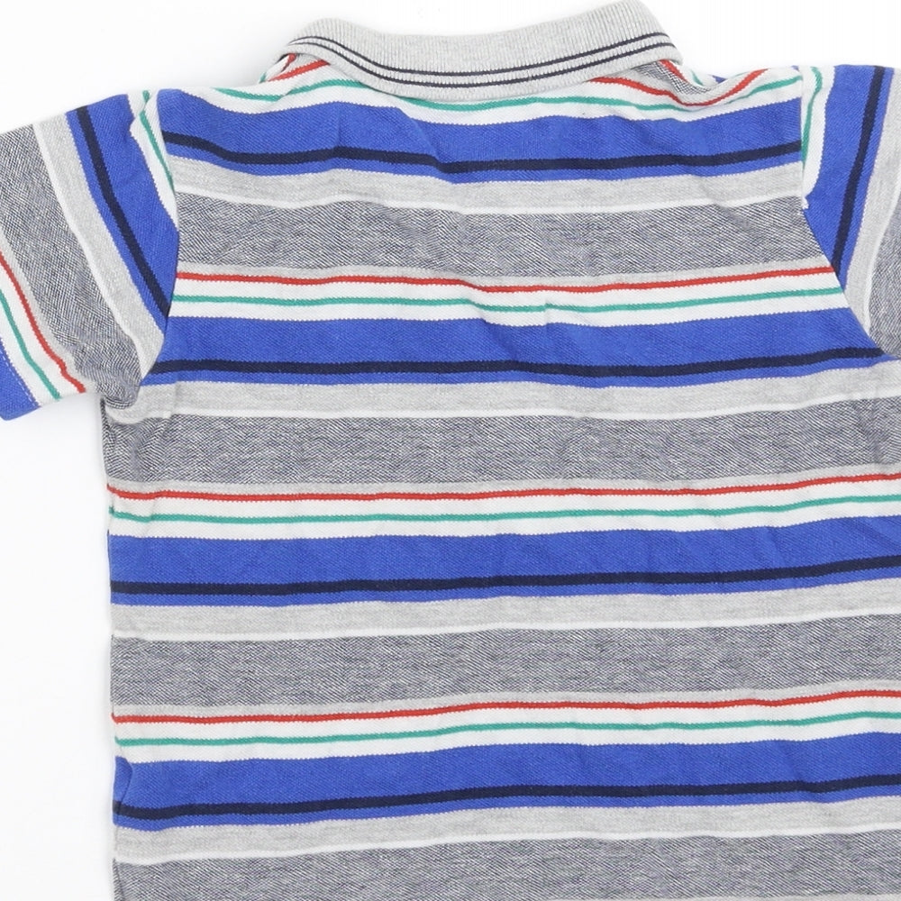 Matalan Boys Grey Spotted  Basic Polo Size 3-4 Years