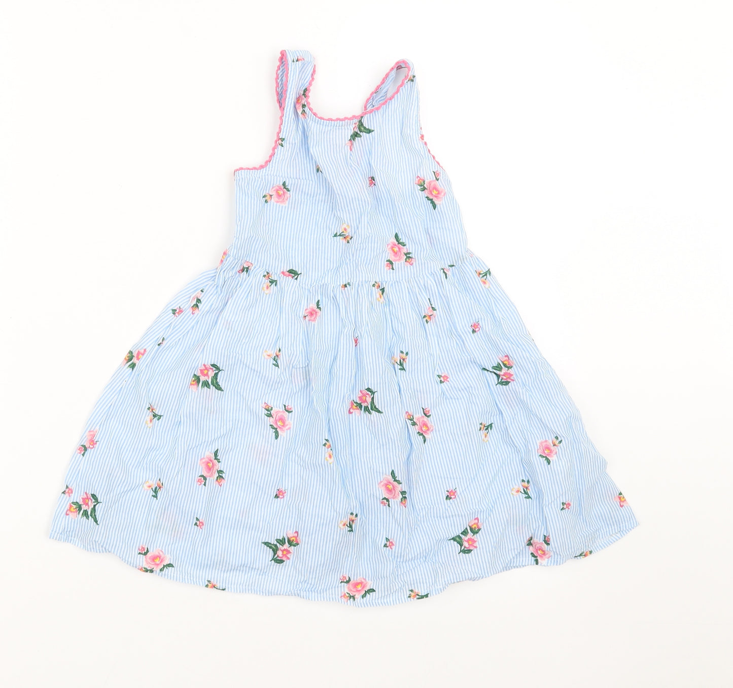 Primark Girls Blue Striped  A-Line  Size 3-4 Years