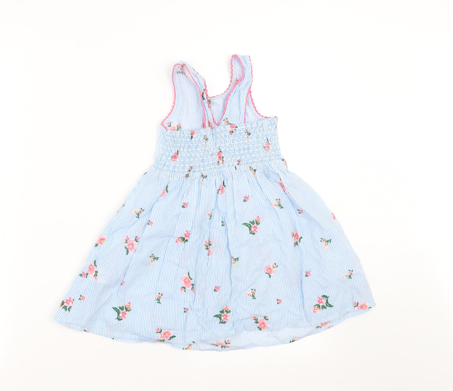 Primark Girls Blue Striped  A-Line  Size 3-4 Years