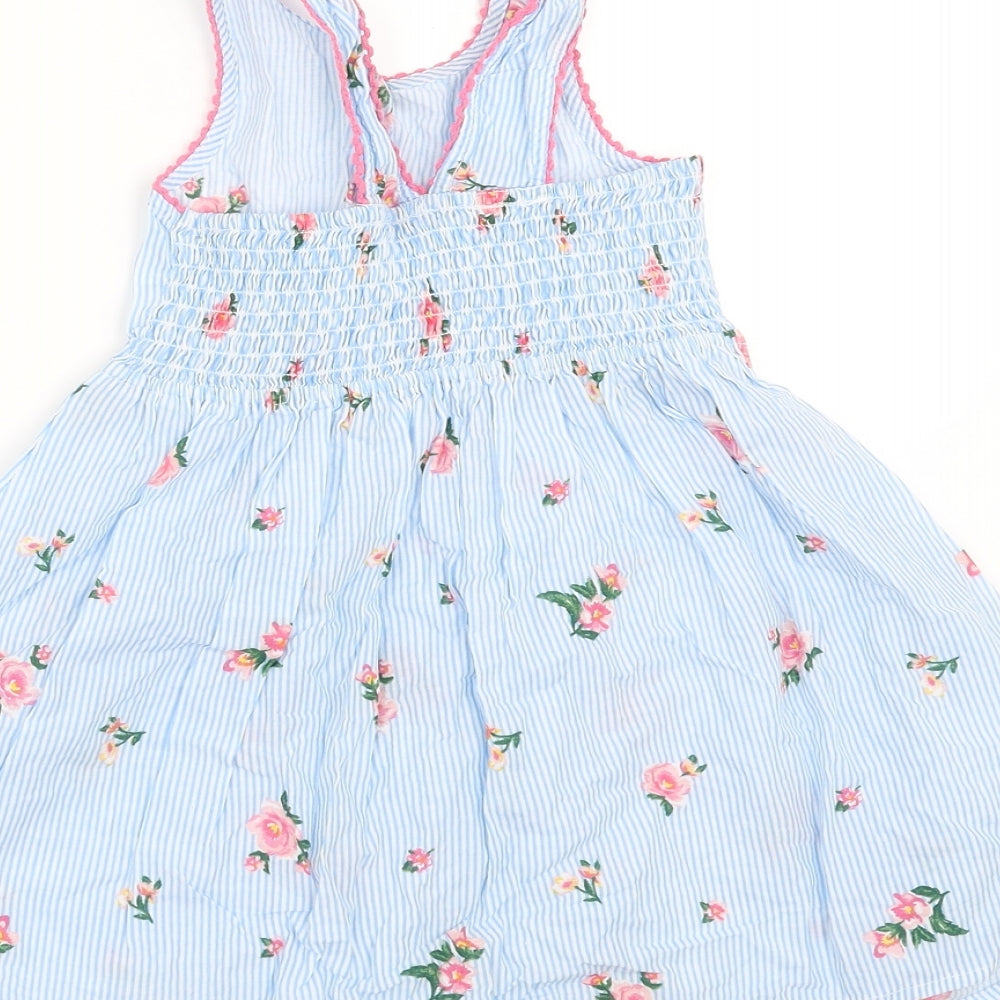 Primark Girls Blue Striped  A-Line  Size 3-4 Years