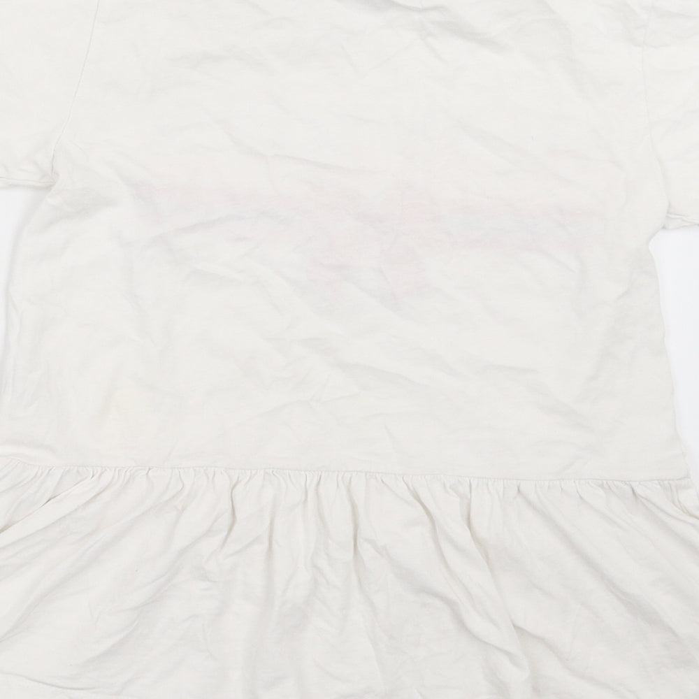 River Island Girls White   Basic T-Shirt Size 9 Years  - joyeux