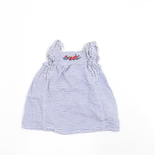 F&F Girls Blue Striped  A-Line  Size 3-6 Months