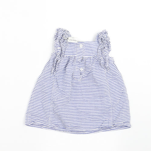 F&F Girls Blue Striped  A-Line  Size 3-6 Months