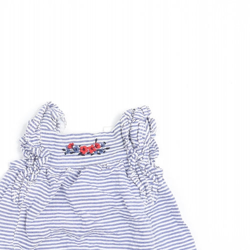 F&F Girls Blue Striped  A-Line  Size 3-6 Months