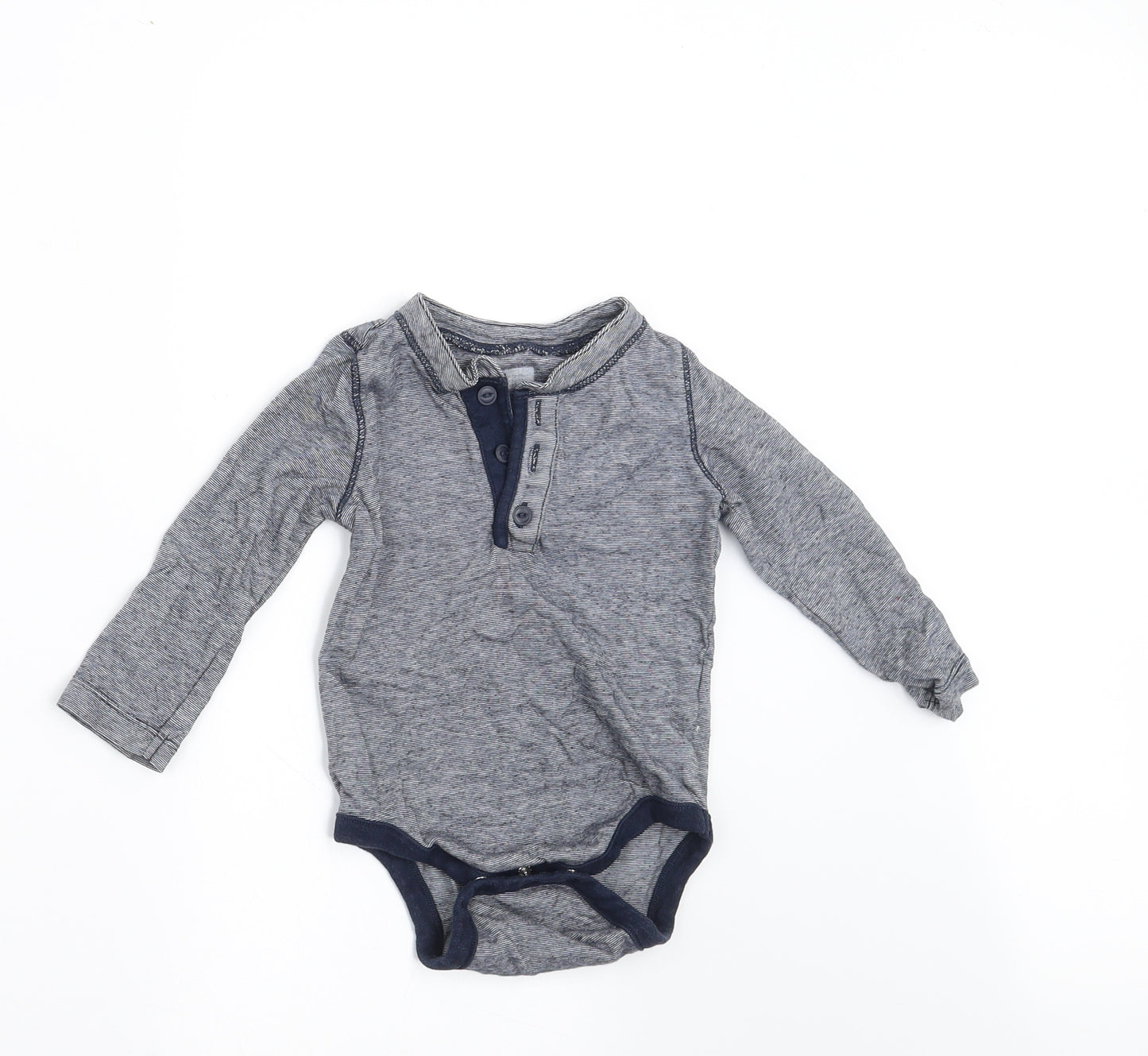 Gap Baby Blue Striped  Basic T-Shirt Size 12-18 Months