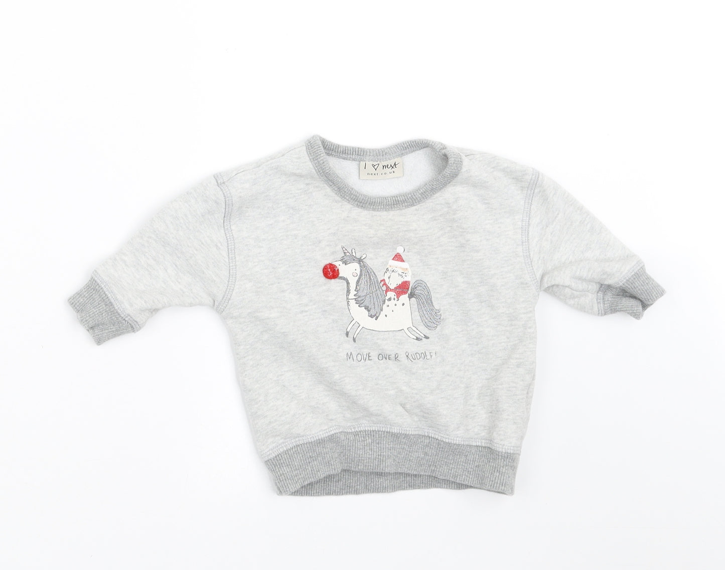 NEXT Boys Grey   Pullover Jumper Size 3-6 Months  - christmas