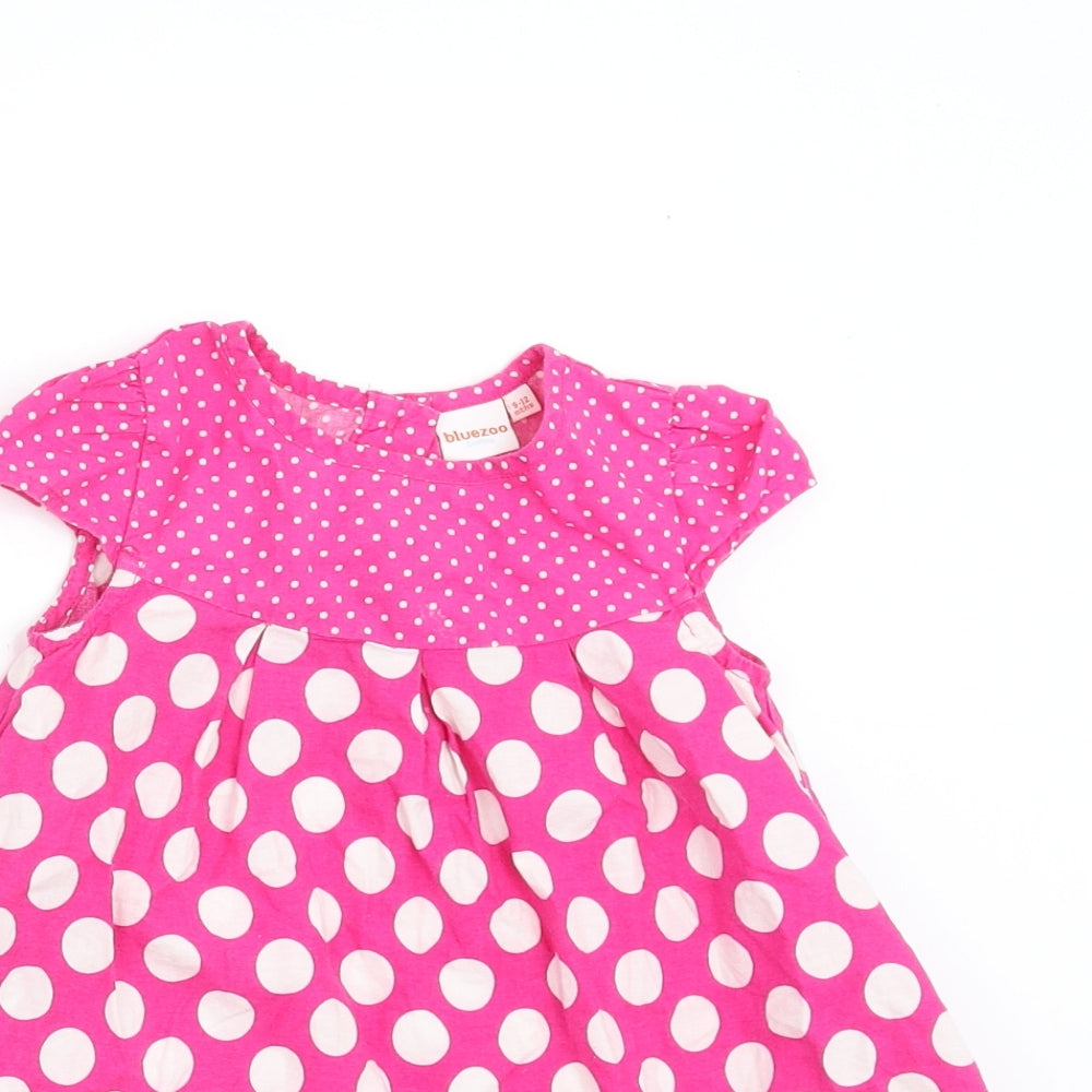 Blue Zoo Girls Pink Polka Dot  A-Line  Size 9-12 Months