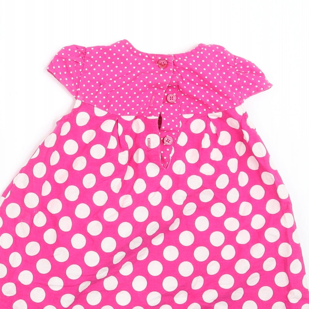 Blue Zoo Girls Pink Polka Dot  A-Line  Size 9-12 Months