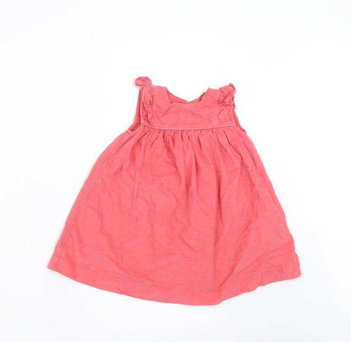Marks and Spencer Girls Orange Corduroy A-Line Size 9-12 Months