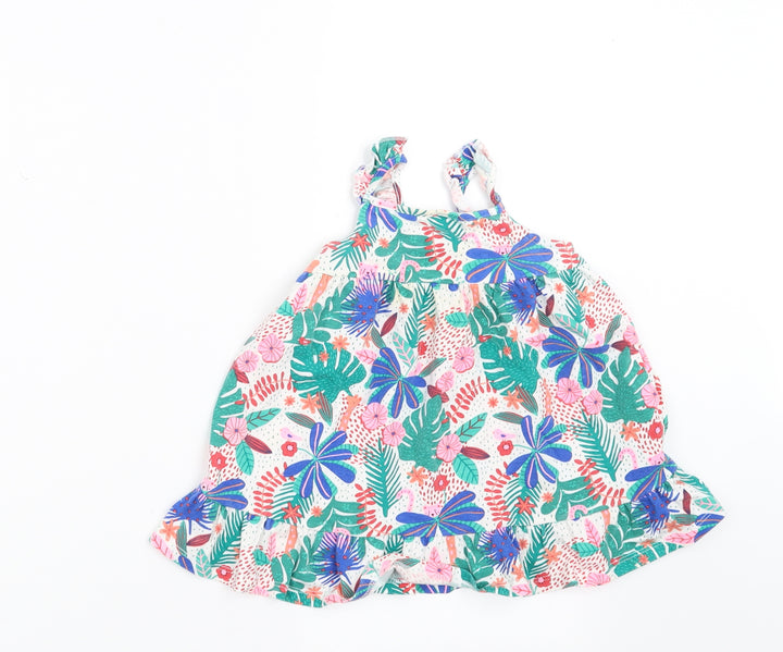 F&F Girls White Fair Isle A-Line Size 9-12 Months