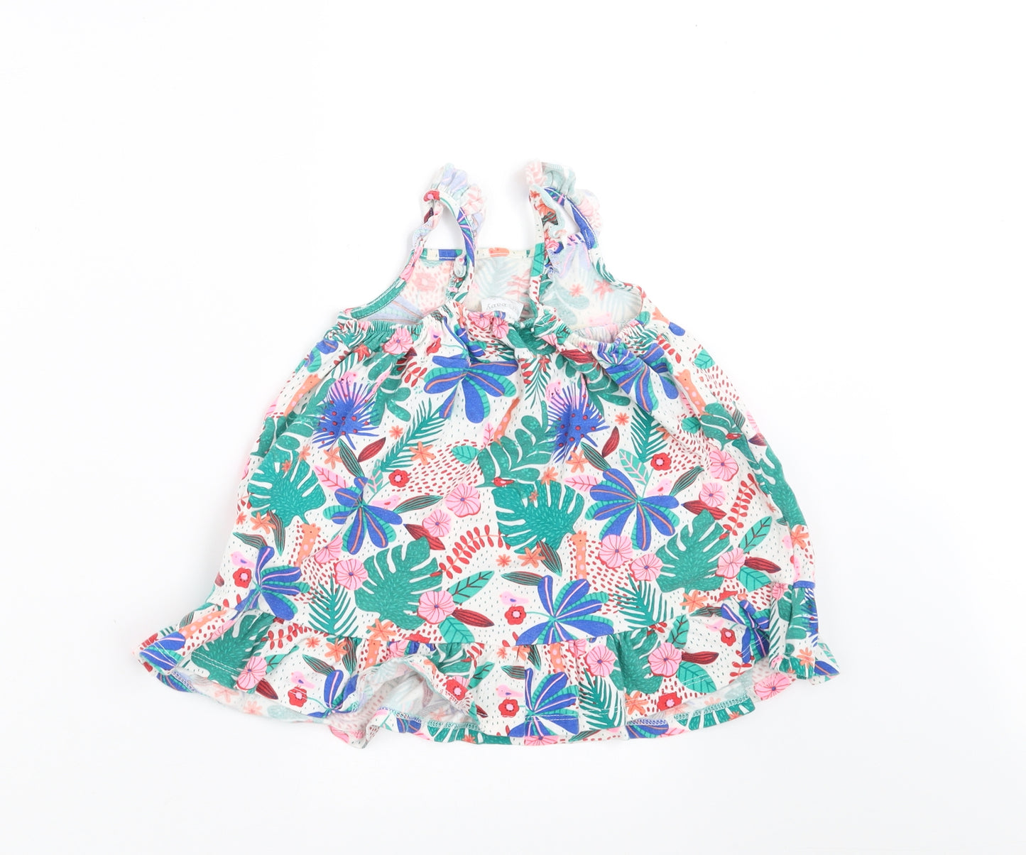 F&F Girls White Fair Isle  A-Line  Size 9-12 Months