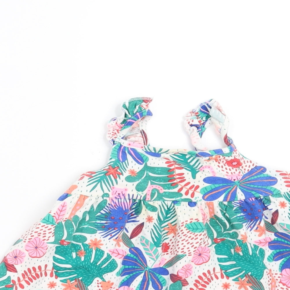 F&F Girls White Fair Isle  A-Line  Size 9-12 Months