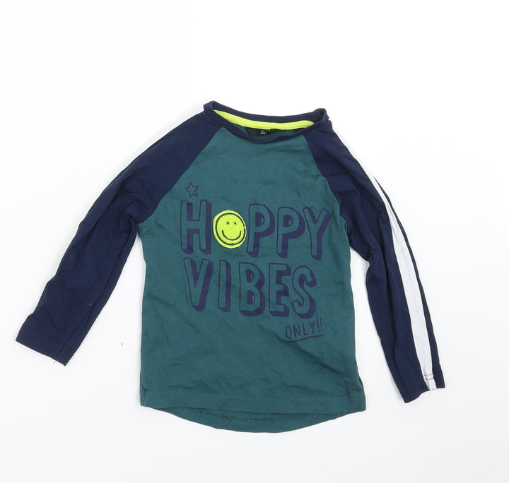 George Boys Blue Basic T-Shirt Size 2-3 Years - HAPPY VIBES