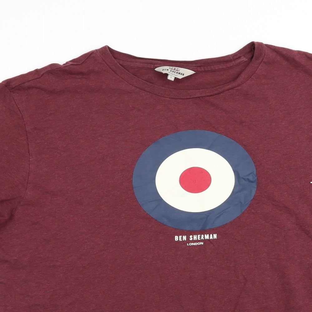 Ben Sherman Mens Red    T-Shirt Size M