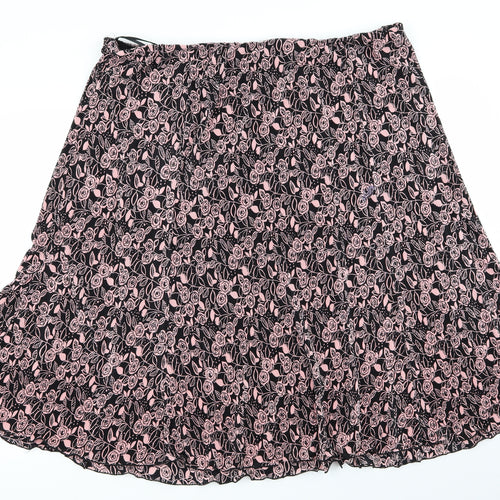 BM Womens Multicoloured Floral  Flare Skirt Size 22  - Stretch waistband
