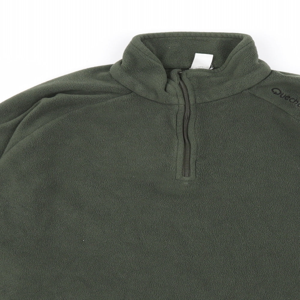 Quechua Mens Green   Pullover Jumper Size L  - fleece