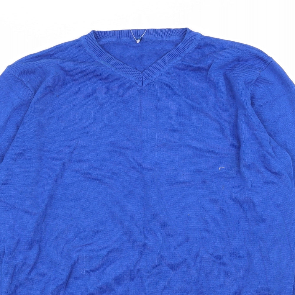 Asda George Boys Blue   Pullover Jumper Size 7-8 Years  - School Jumper