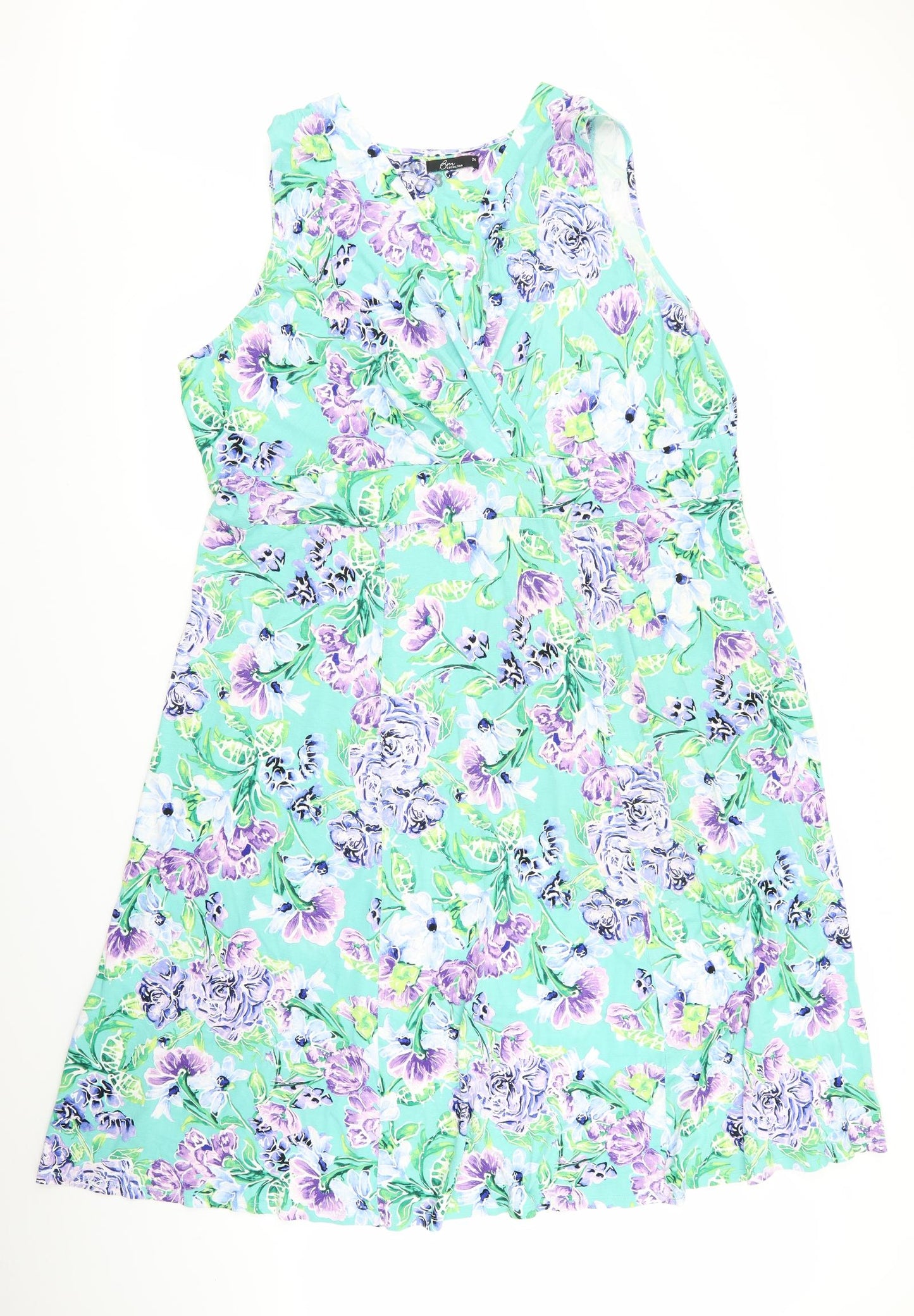 bm Collection Womens Multicoloured Floral  Fit & Flare  Size 24