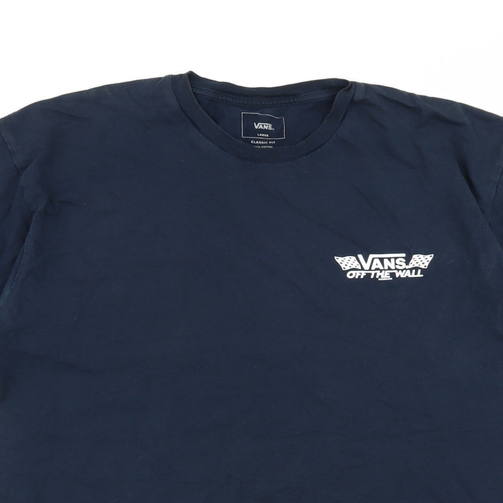 VANS Mens Blue    T-Shirt Size L