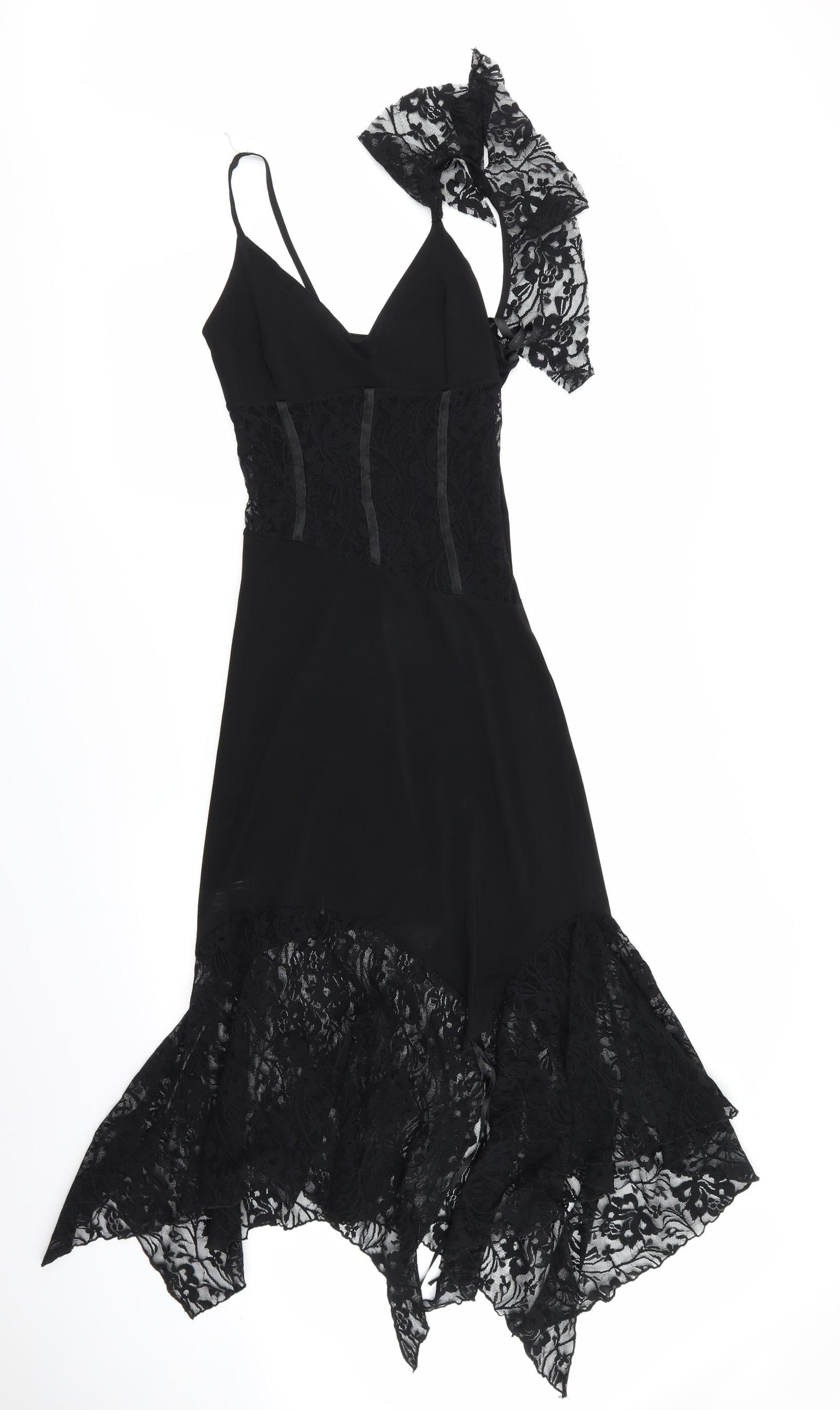 Lipsy Womens Black Floral  Fit & Flare  Size S