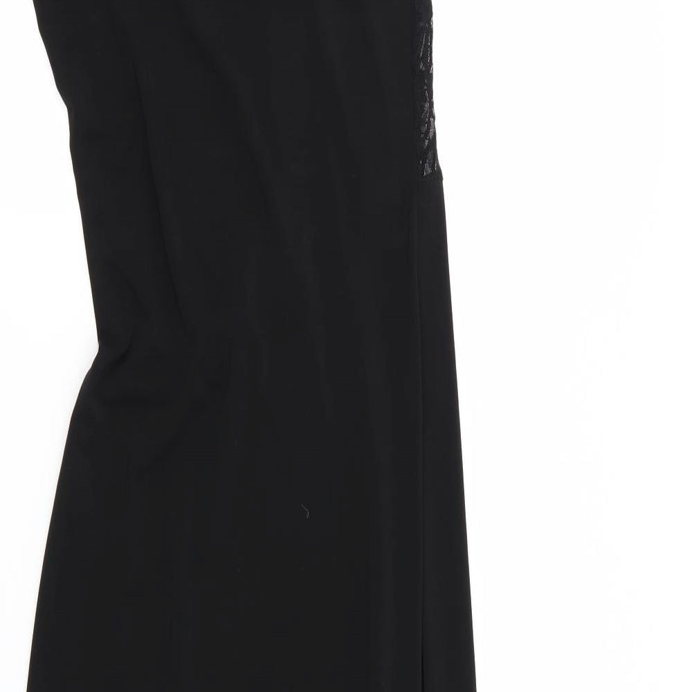 Lipsy Womens Black Floral  Fit & Flare  Size S