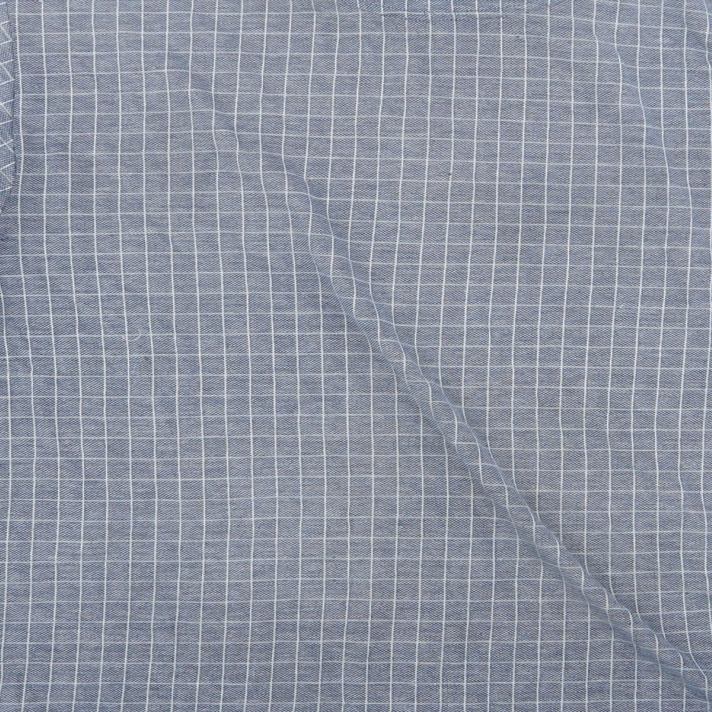 Dunlop Mens Blue Check   Polo Size L